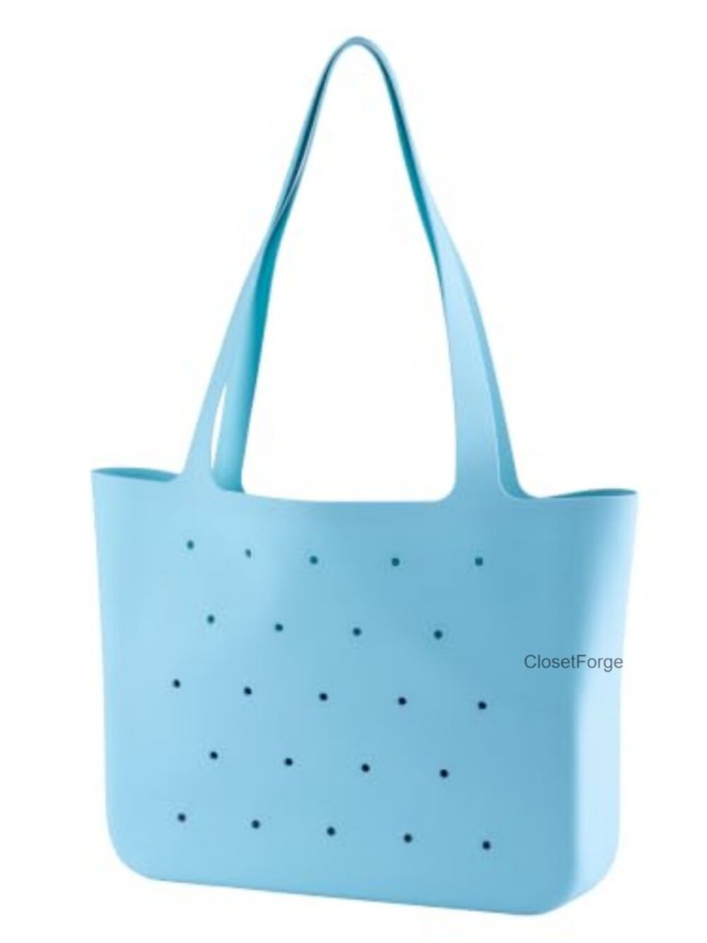 Waterproof Silicone Large Tote Bag for Women, Charm Compatible Beach Bag